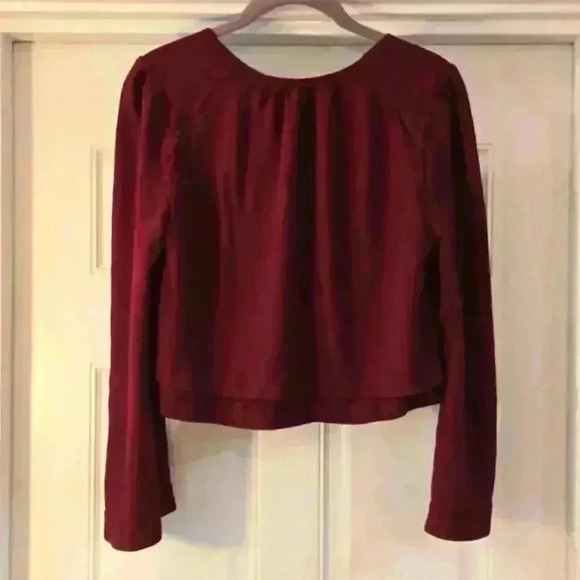 Free People Bell Sleeve Layered Crop Top - Picture 2 of 8